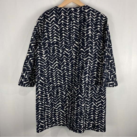 Talbots Petites Printed Pattern Longline Basic Classic Coat Jacket Size 12P - Picture 6 of 6